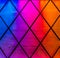 Modern and colorful lights in the colors blue,purple, pink, red and orange. Diamond pattern, Neon light background
