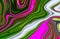 Modern colorful liquid art background. Wave color Liquid shape. Green, White and Pink colours. Abstract design, Flow Backgound