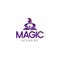 Modern colorful MAGIC ACADEMY book logo design