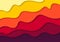 Modern colorful papercut wave background