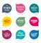 Modern colorful sales badges collection