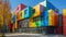 Modern colorful school building positive. Al generated