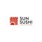 Modern Colorful SUN SUSHI Sunrise logo design