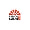 Modern Colorful TAI YOU SUSHI Sun logo design
