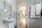 Modern, compact bathroom