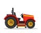 Modern Compact Tractor Agriculture Farm Vehicle Illustration