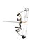 Modern compound bow and arrow isolated