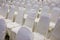 modern conference hall interior with white chairs. seminar room