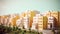 modern contemporary style miniature painting illustration of generic buildings