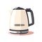 Modern Convenience: Flat Style Electric Kettle - Vector Illustration