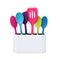 Modern Cooking - Colorful Kitchen Utensils