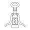 Modern corkscrew utensil icon design