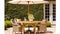 Modern cottage garden furniture, outdoor decor and countryside house patio terrace chairs and table with umbrella, country style,