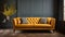 Modern Couch In London Yellow Leather Sofa With Neoclassical Clarity