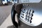 Modern counter with payphones at the airport