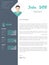 Modern cover letter with design elements