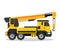 Modern Crane Truck Flat Construction Vehicle Illustration