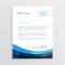 Modern creative blue letterhead template design