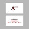 Modern Creative Business Card Template with AJ ribbon Letter Logo