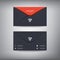 Modern creative business card template in envelope