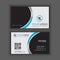 Modern Creative and Clean Business Card Template with blue chrome