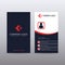 Modern Creative vertical Clean Business Card Template with Red blue color . Fully editable