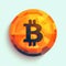 Modern Cubist Bitcoin Icon With Rim Light And Soft Gradients