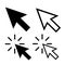 Modern cursor icons vector set. Cursor symbol illustration. For web sites.