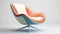 Modern Curvilinear Chair With Color Splash Design