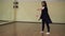 Modern dance. Girl dancer perform contemporary dance