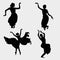 Modern Dancing Silhouette Vector Art Bundle.