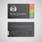 Modern dark business card template with flat user interface