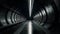 Modern Dark Sci Fi Futuristic Corridor Passage Hallway Tunnel Neon Light AI generated