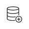 Modern database line icon.