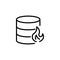 Modern database line icon.