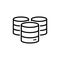 Modern database line icon.