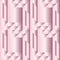 Modern decorative seamless pattern with different geometrical shapes of classic rose metallic gradient