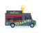 Modern Delicious Beer Bar Commercial Food Truck Vehicle Illustration