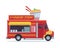 Modern Delicious Chinese Food Commercial Food Truck Vehicle Illustration