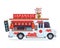Modern Delicious Japanese Food Commercial Food Truck Vehicle Illustration