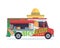 Modern Delicious Mexican Food Commercial Food Truck Vehicle Illustration