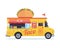 Modern Delicious Taco Bar Commercial Food Truck Vehicle Illustration