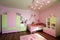 Modern design of a child room interior in pastel colors. Nursery