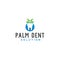 Modern design PALM DENT tooth leaf logo design