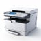 Modern Design Printer And Copy Device On White Background