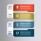 Modern design template for infographics. Numbered banner with 4 steps, parts, options
