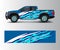 Modern design for truck graphics vinyl wrap vector