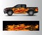 Modern design for truck graphics vinyl wrap vector