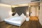 Modern designed bedroom in a Hotel in South Tyrol