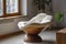 Modern Designer Chair in Contemporary Living Room Interior